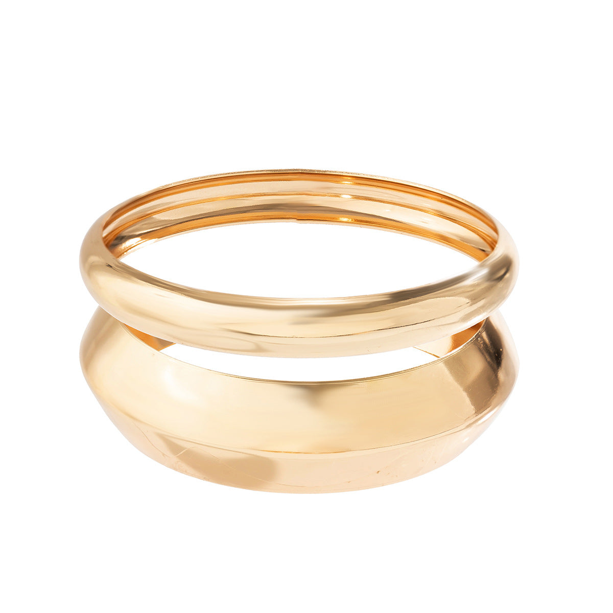 Wholesale Geometric curved exaggerated open bracelet